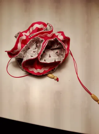 tela con cordón 8 compartimiento pequeño 1 grande