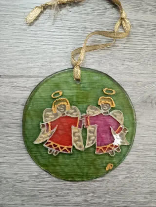 Decorazione Vetro Piombo Angelo