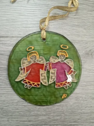 Decorazione Vetro Piombo Angelo