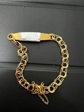 Pulsera esclava oro 18k eslabones dobles12.4G