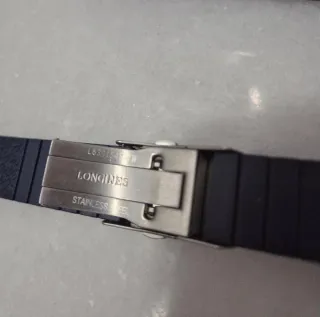 Correa de Silicona Reloj Longines Azul y Plata