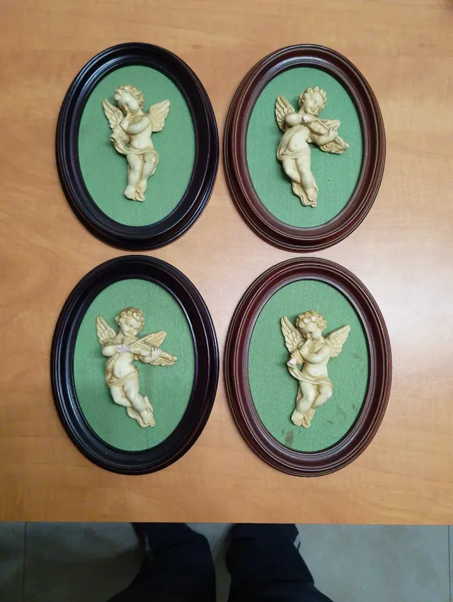 Lote de 4 Cuadros de ángeles (vintage)