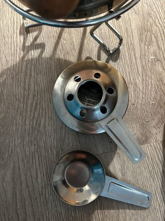 Set fonduta legno e metallo