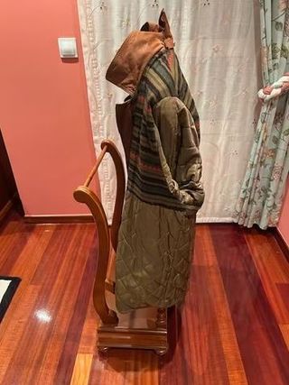 Chaqueta Piel Italiana Marrón con Capucha