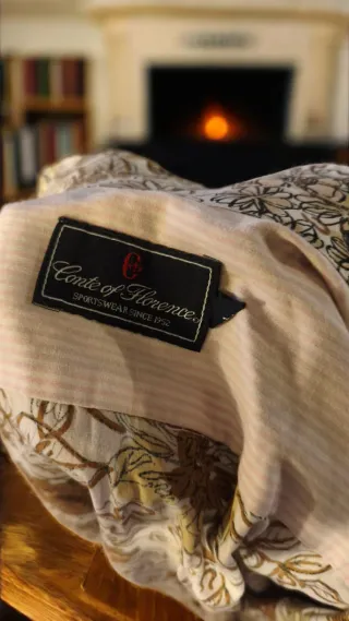 Camicetta floreale vintage beige/marrone M