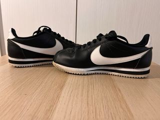 Nike Cortez Scarpe Uomo Donna Nero Bianco