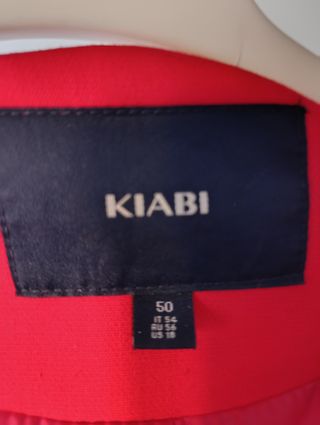 Abrigo Kiabi Rojo Mujer