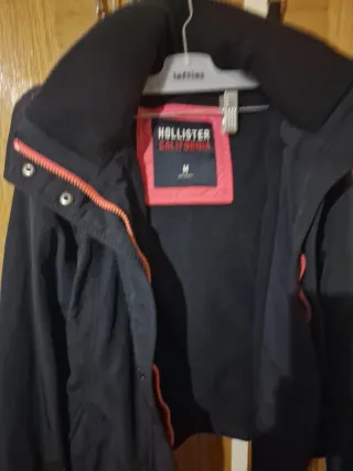 Chaqueta Hollister Talla M Negra/Azul