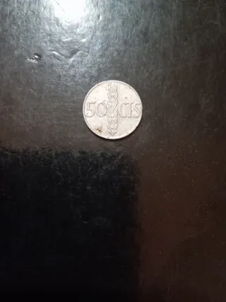 Moneda antigua 50 cts
