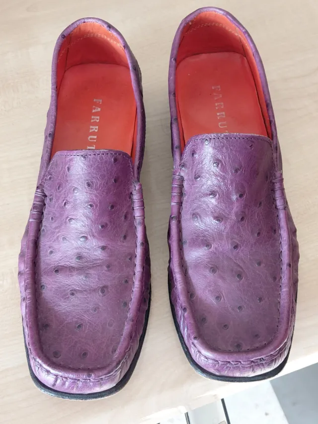 Mocasines Farrutx Morados Piel