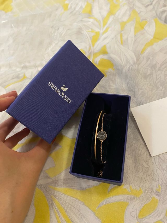 Pulsera Swarovski Aro Oro Rosado