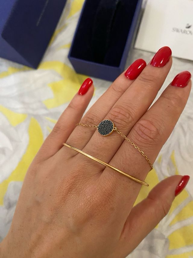 Pulsera Swarovski Aro Oro Rosado