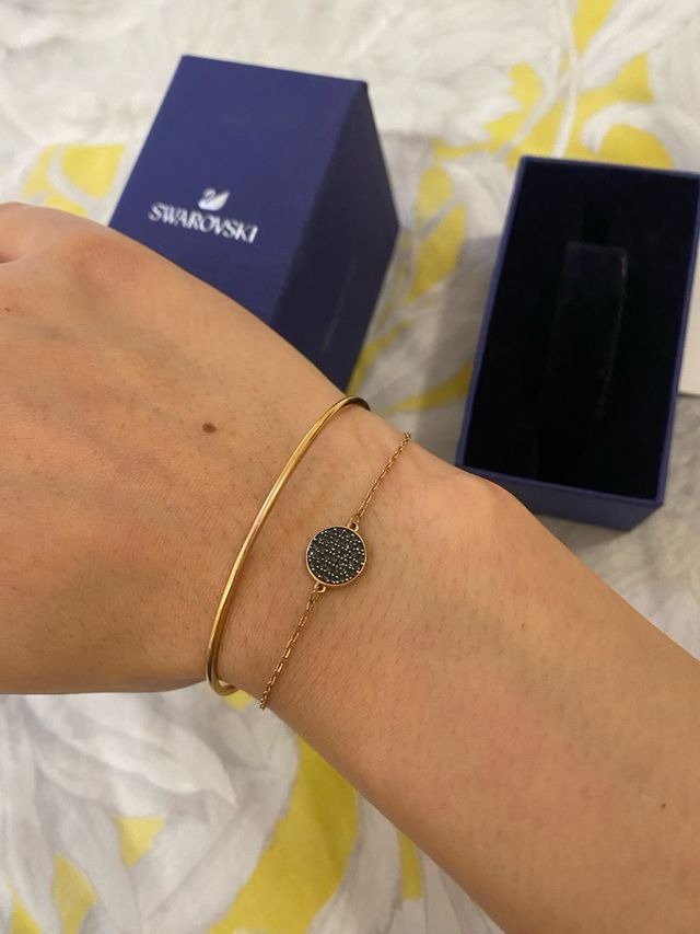 Pulsera Swarovski Aro Oro Rosado