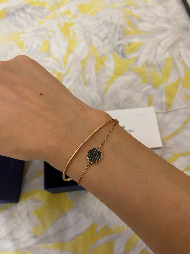 Pulsera Swarovski Aro Oro Rosado