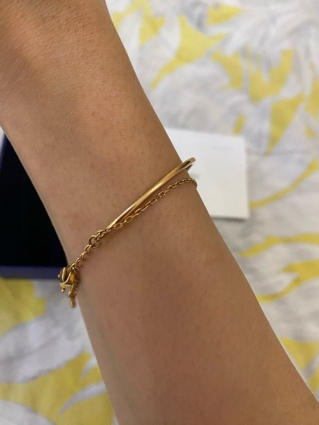 Pulsera Swarovski Aro Oro Rosado