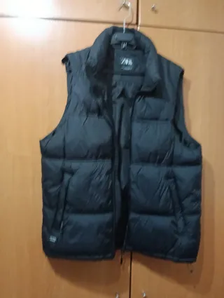 Chaleco acolchado Zara Negro Talla S