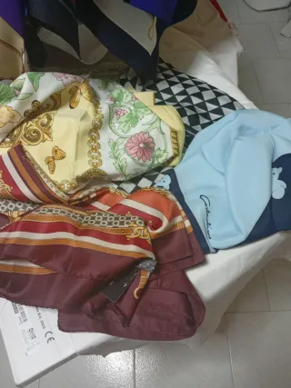 Lote pañuelos seda estampados