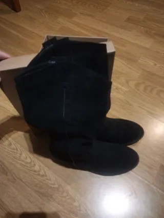 Botas camperas serraje negras talla 36