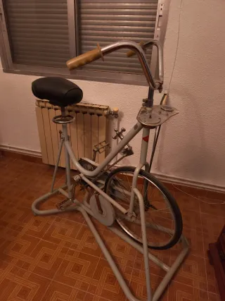 Bicicleta Estática Vintage Gris