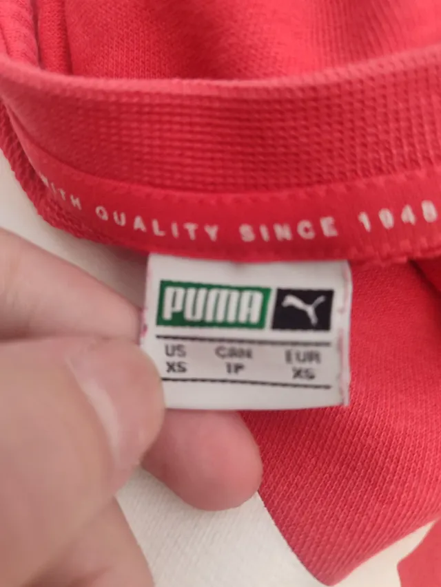 Sudadera Puma Roja Logo Blanco