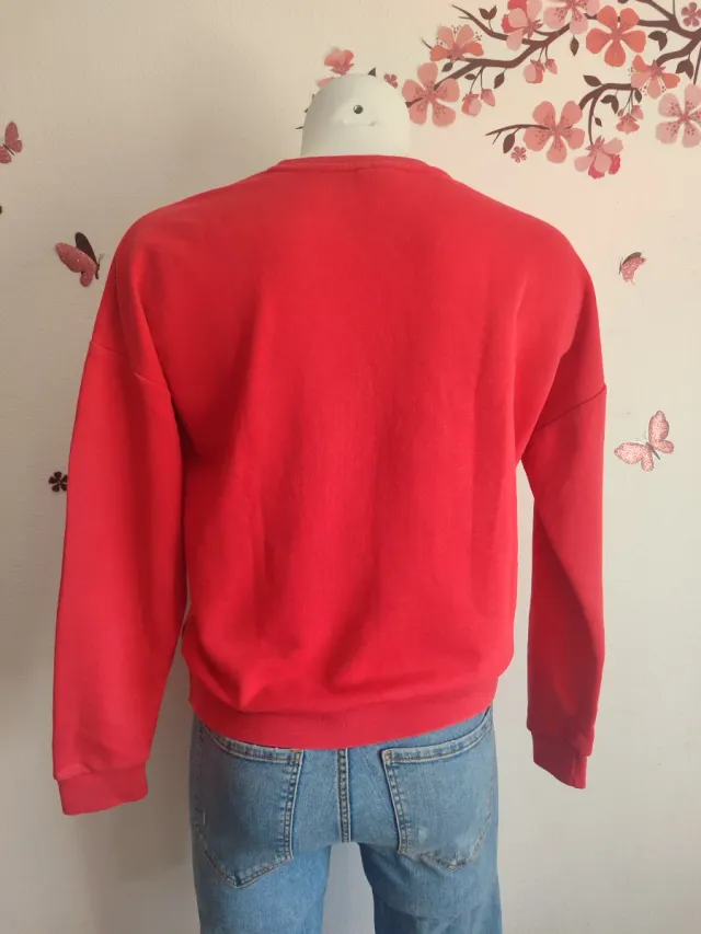 Sudadera Puma Roja Logo Blanco