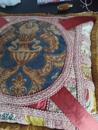 Cuscino Patchwork Seta San Leucio double face