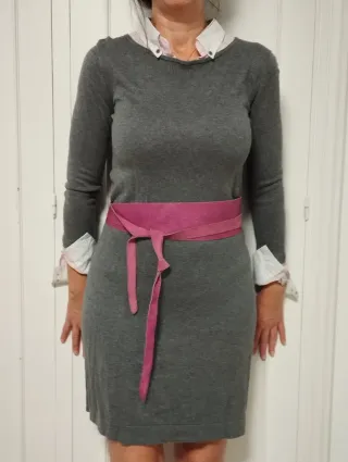 Vestido gris  Cinturón no incluido