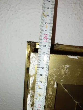 Ventana aluminio dorada con cristales