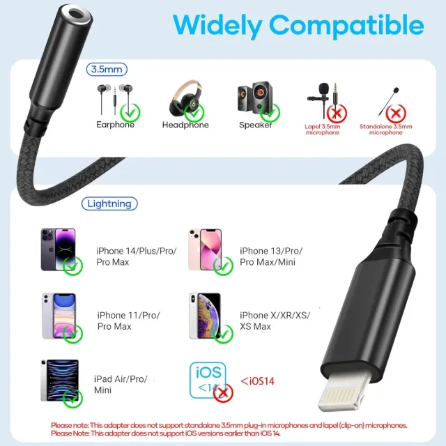 Adaptador Lightning a Jack 3.5mm