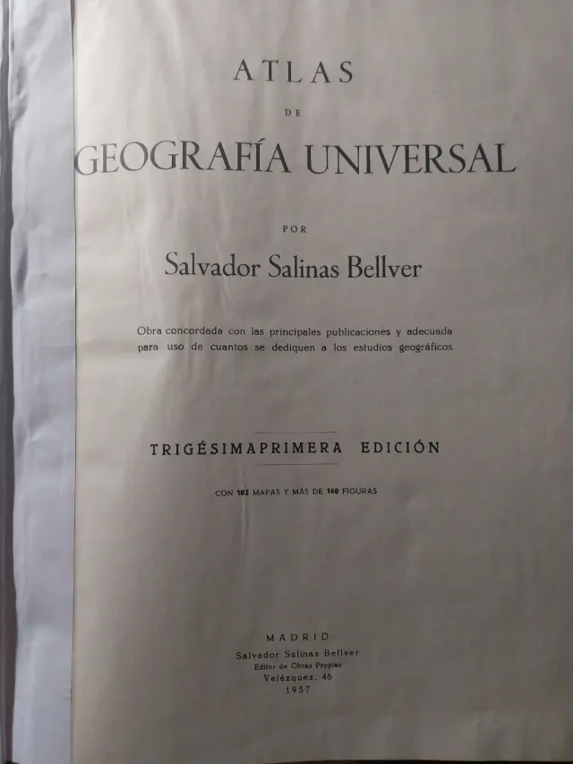 Atllas de geografia universal.