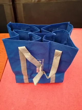 Portabottiglie portabirre blu con divisori