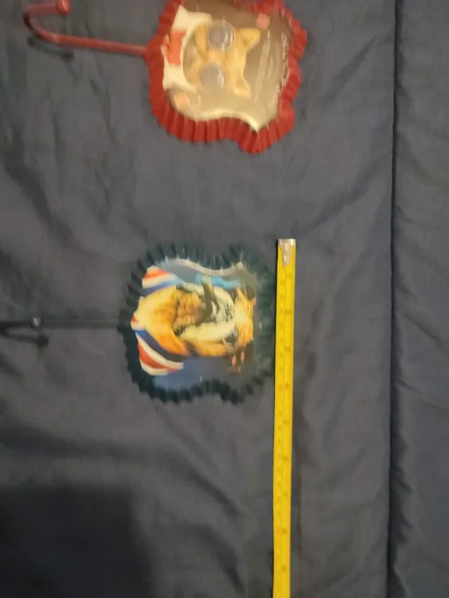 2 Perchas Vintage Gato y Bulldog