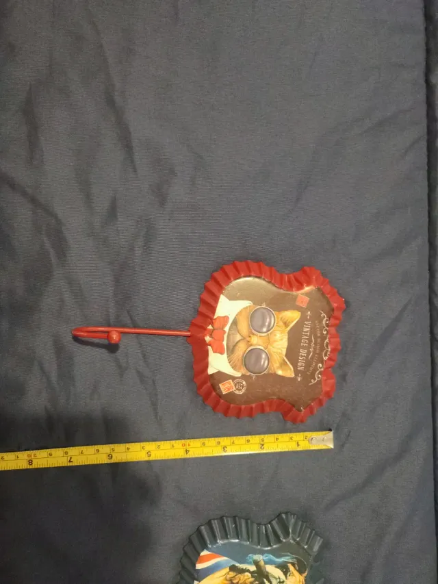 2 Perchas Vintage Gato y Bulldog