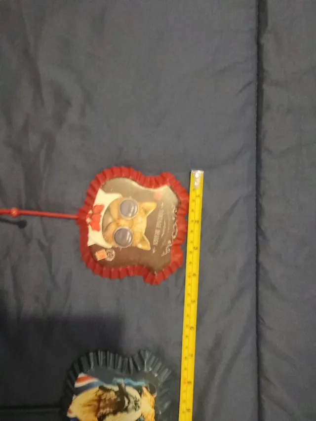 2 Perchas Vintage Gato y Bulldog