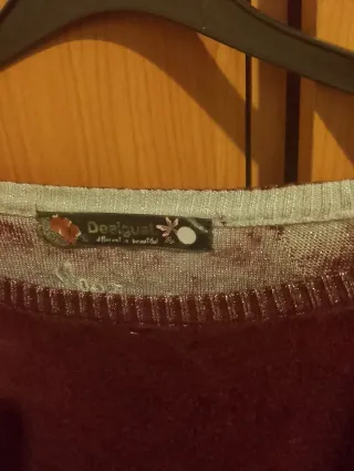 Jersey Desigual Rojo y gris