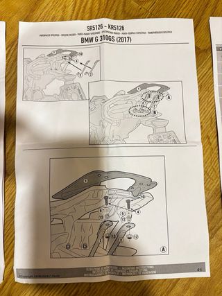 Soporte GIVI Top Case BMW G 310 GS