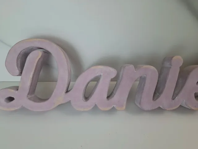 Letras decorativas Daniela madera