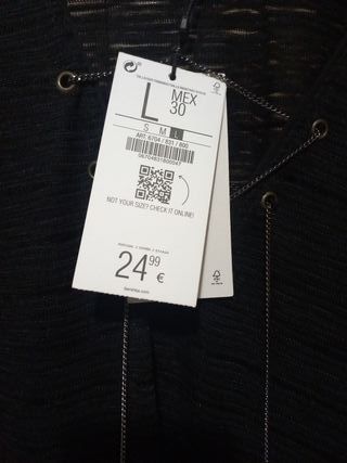 Casaca larga Bershka negra talla L