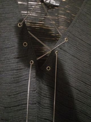 Casaca larga Bershka negra talla L