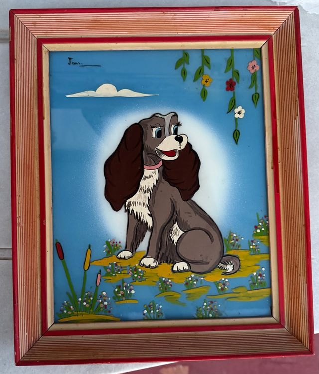 Cuadro pintado sobre cristal