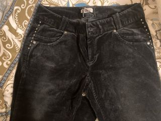 Pantalón Calvin Klein Terciopelo Negro Mujer