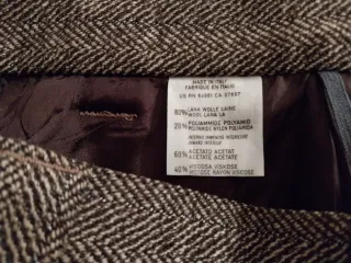 Falda marrón cheviot Benetton