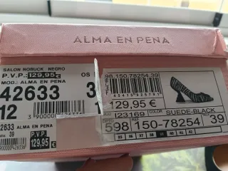 Zapatos de salón negros ALMA EN PENA