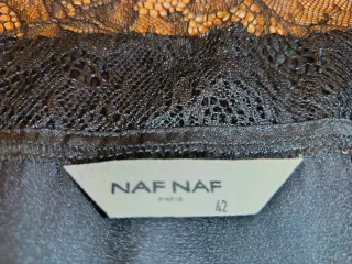 Top NAF NAF Encaje y Satén Negro Talla XL