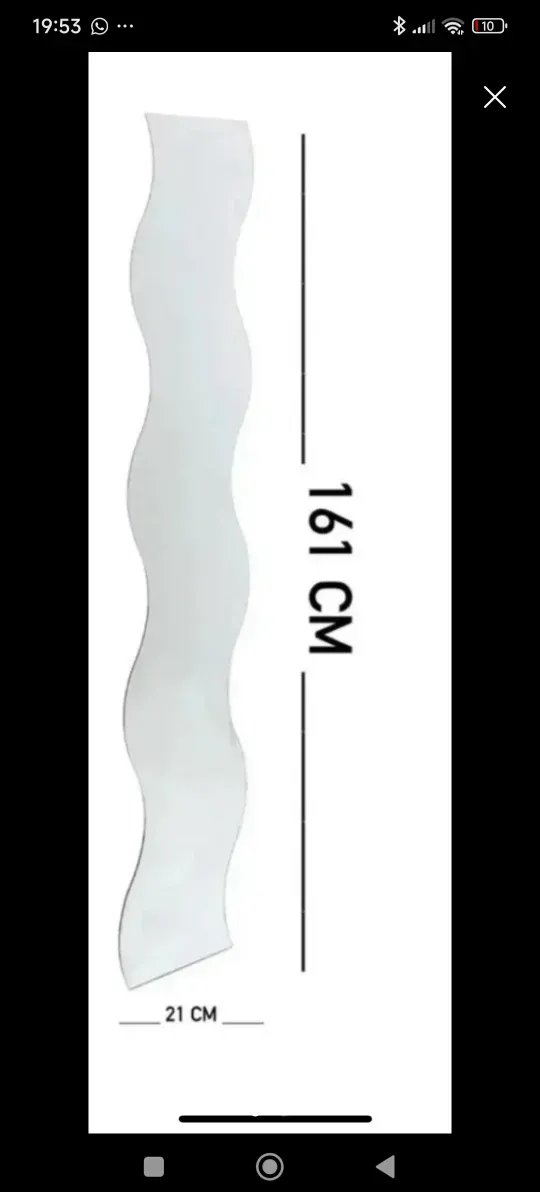 Espejo decorativo ondulado