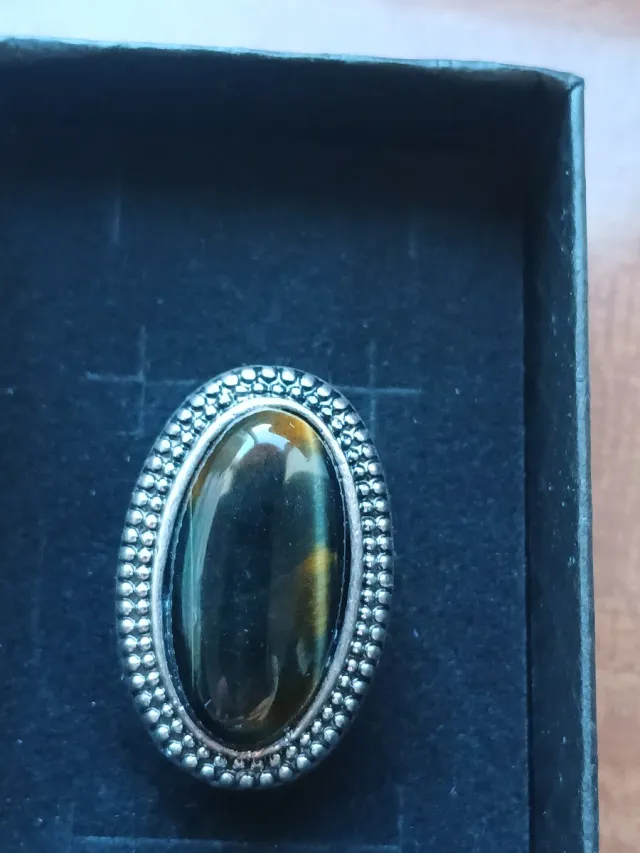 Anel Artesanal Indiano Pedra Natural