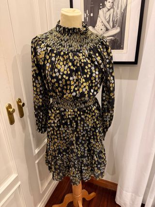 Vestido Michael Kors Negro y Dorado