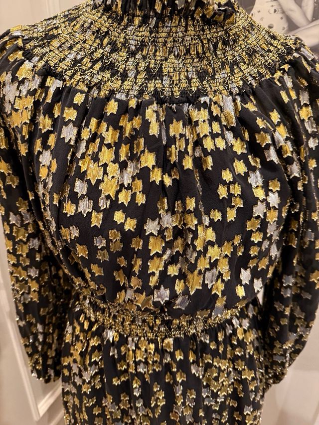 Vestido Michael Kors Negro y Dorado