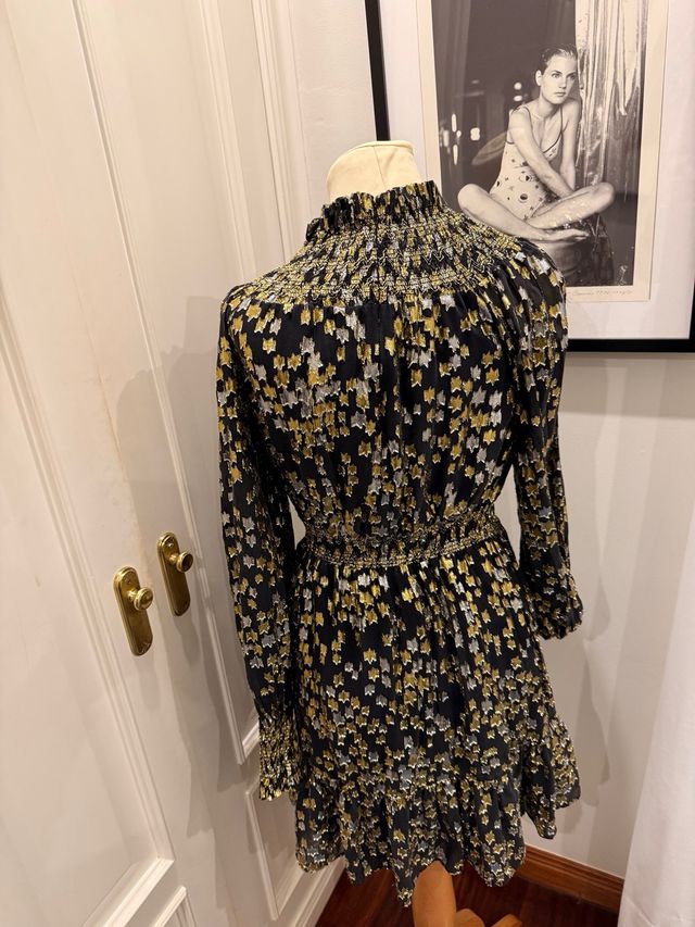 Vestido Michael Kors Negro y Dorado