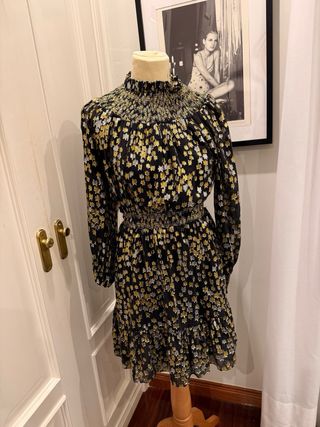 Vestido Michael Kors Negro y Dorado